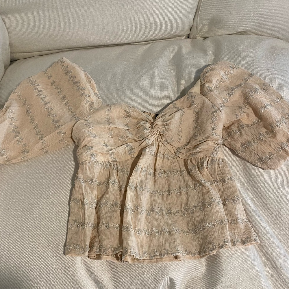 Elegant Cream Women's Top